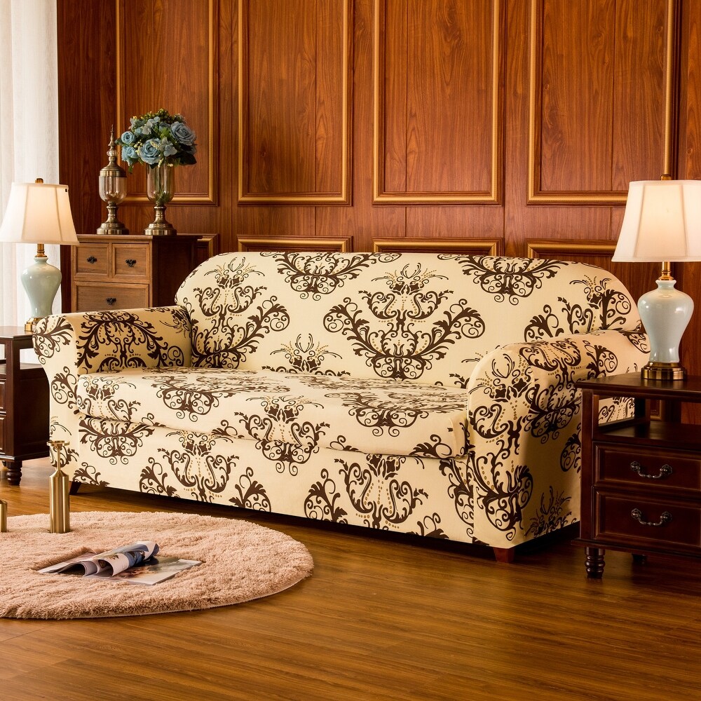 Subrtex Stretch Printed Floral Washable Sofa Slipcover