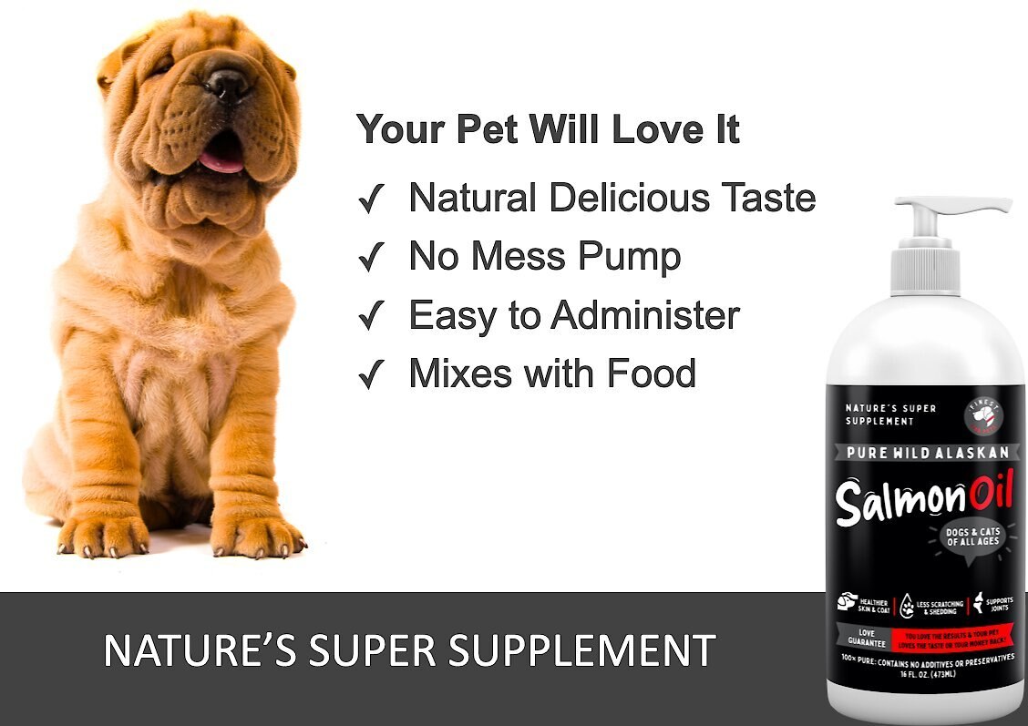 Finest for Pets Wild Alaskan Salmon Oil Dog and Cat Supplement