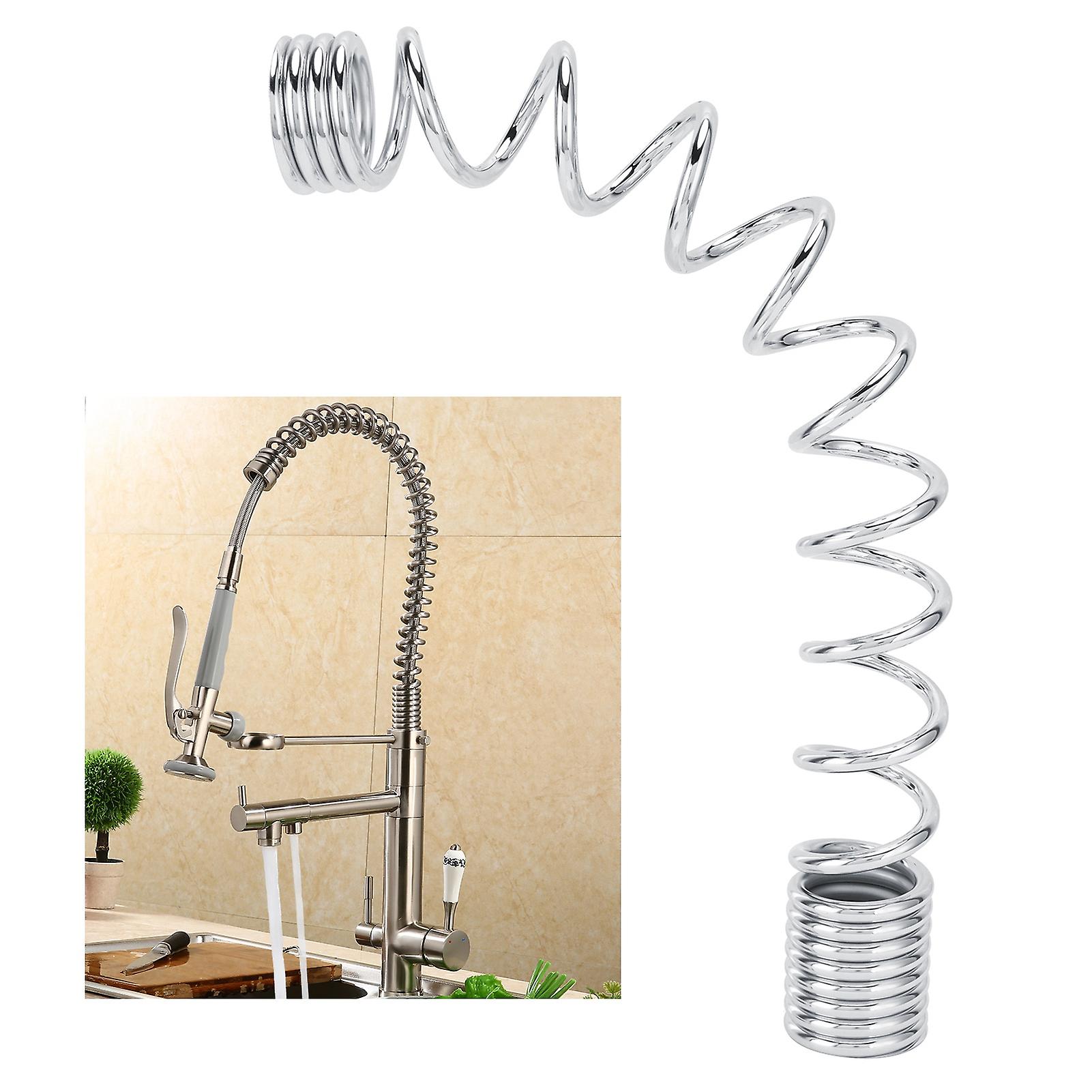 Pull Down Faucet Short Spring， Stainless Steel High Pressure Rinse Sprayer One-handle Pre-rinse Pull Down Sprayer For Kitchen， Bathroom