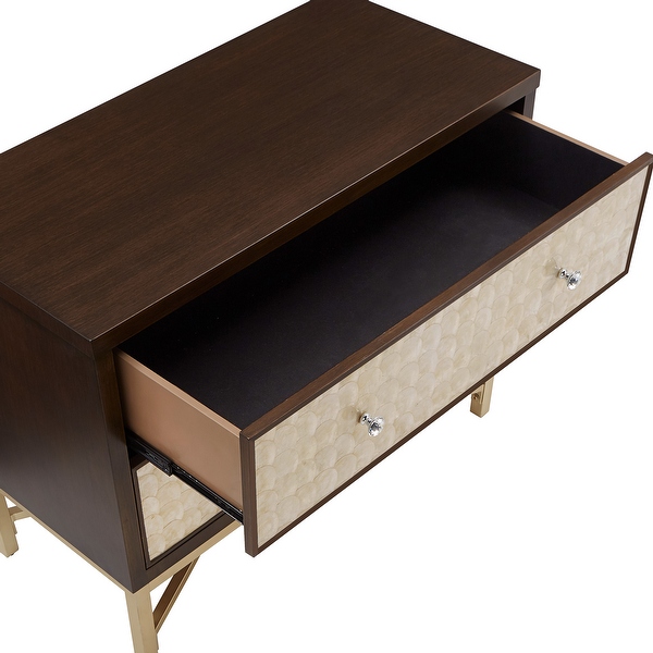 Corrianna Accent End Table with 2 Shell Front Drawers by iNSPIRE Q Bold