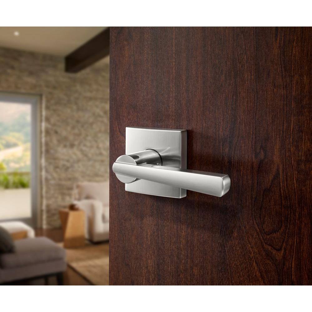 Baldwin Prestige Spyglass Satin Nickel Dummy Door Handle 351SPL SQR 15 CP