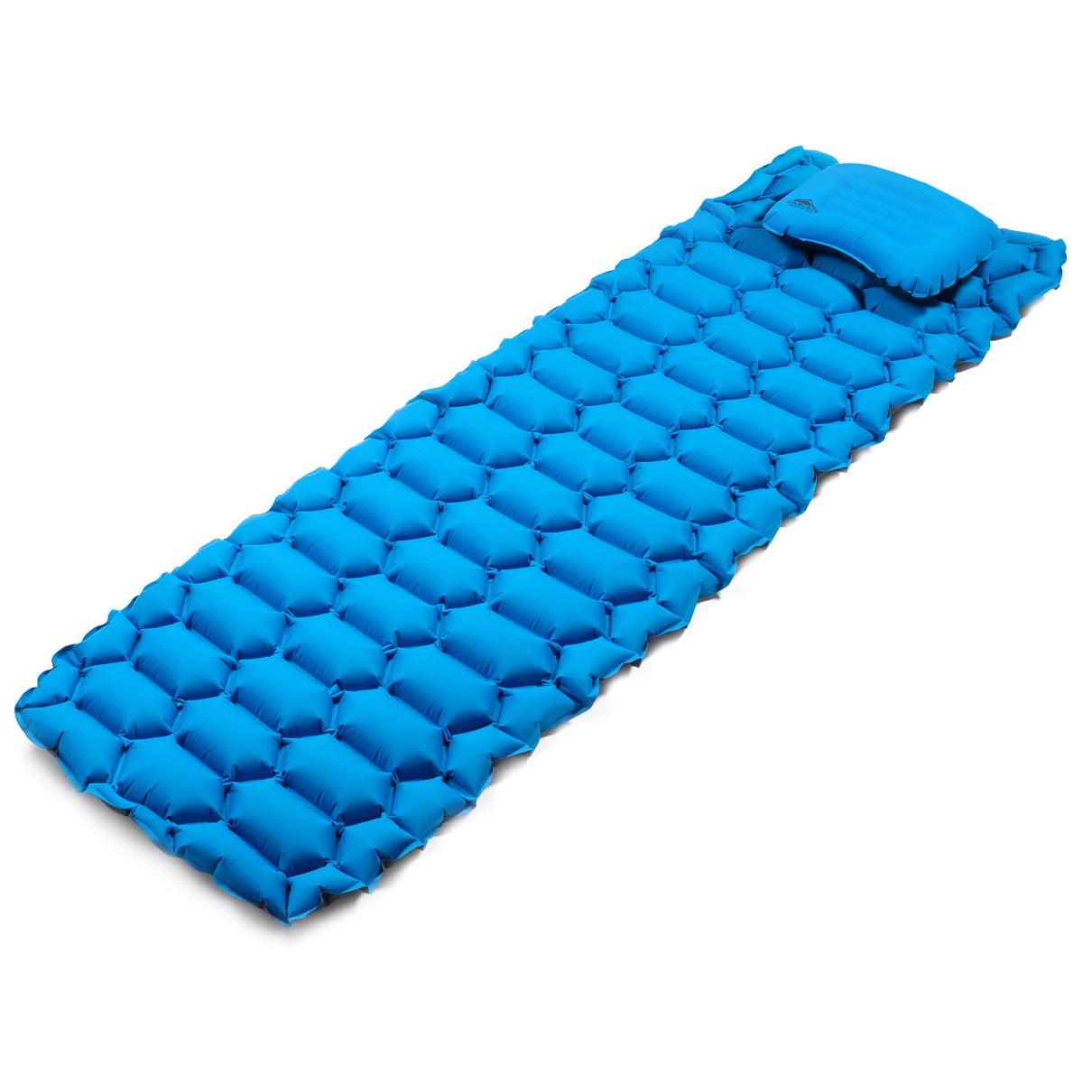 Cascade Mountain Tech Insulated Sleeping Pad with Pillow  Blue