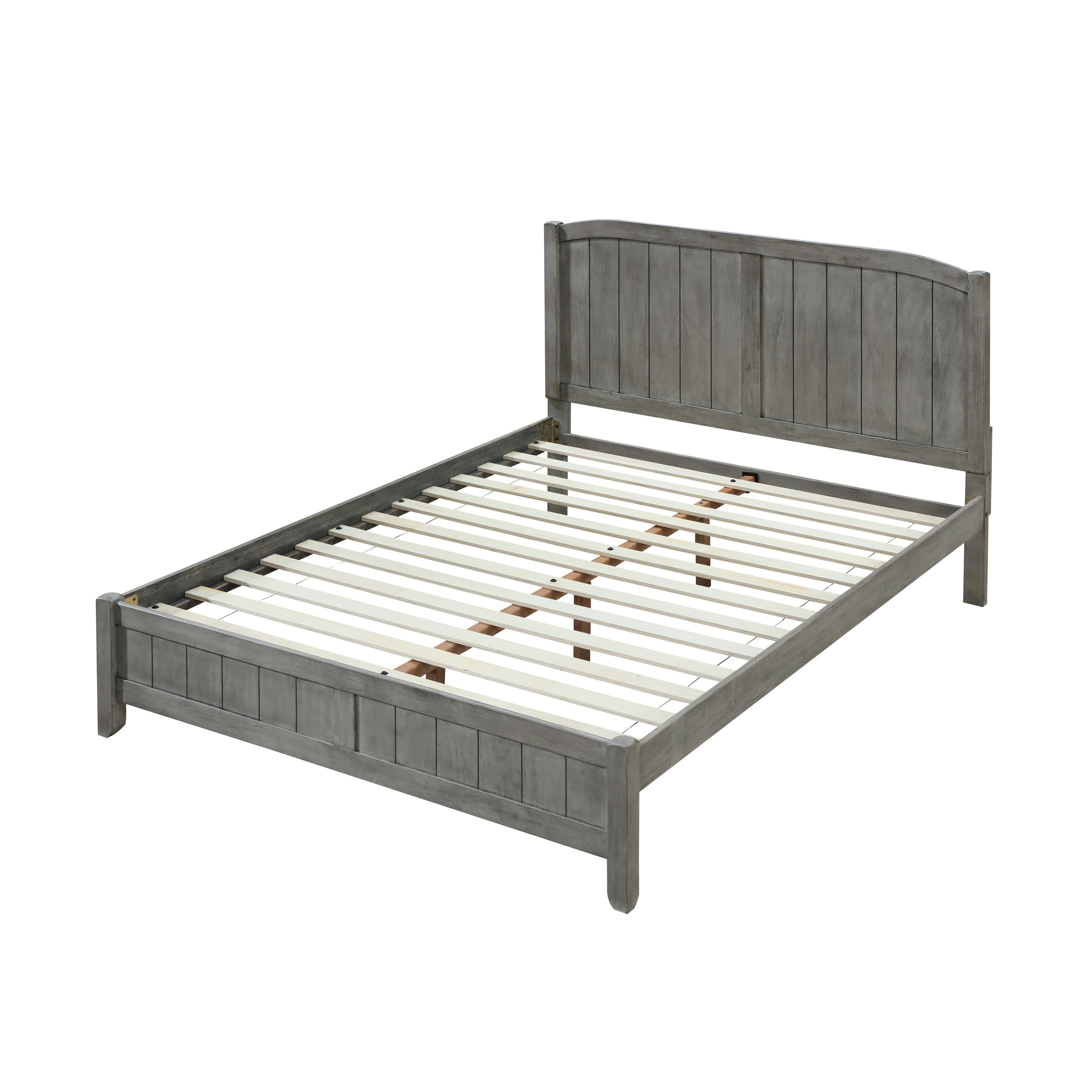 Camille Rustic Wooden Queen Platform Bed