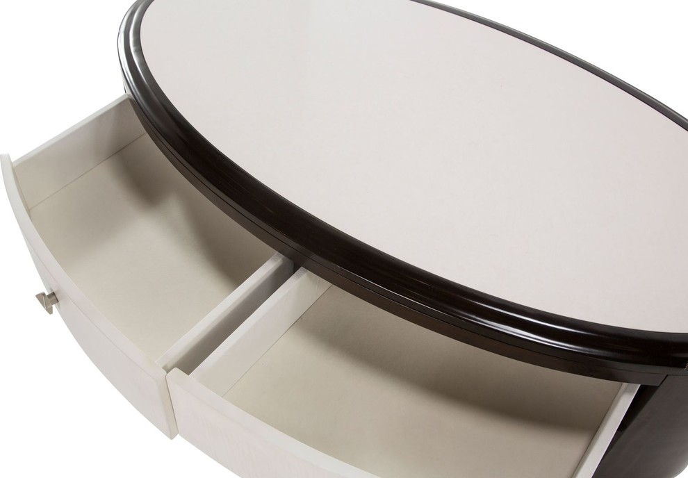 AICO Michael Amini Paris Chic Oval Cocktail Table   Contemporary   Coffee Tables   by Unlimited Furniture Group  Houzz