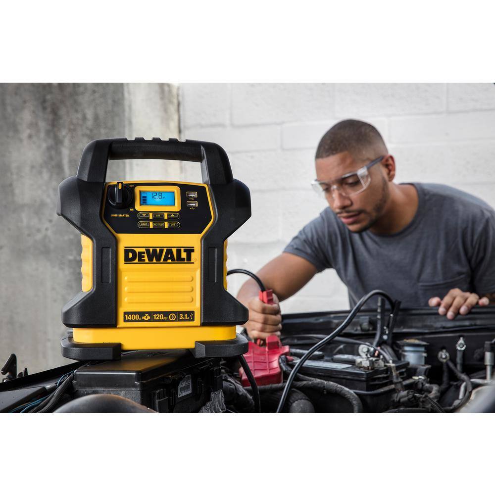 DEWALT DXAEJ14 1400 Peak Amp Portable Car Jump Starter with Digital Compressor