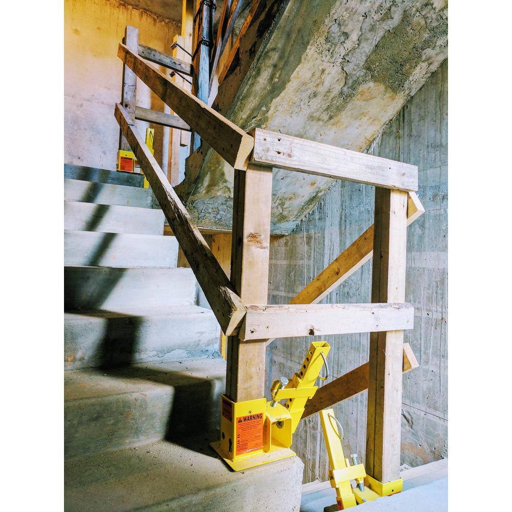 VeriShield 1 Unit Yellow OSHA Compliant Non-Penetrating Stair Rail or Guardrail Clamp C-0200