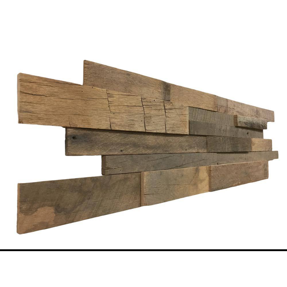 1 in. x 39.5 in. x 11.5 in. Reclaimed Natural American Barn Wood Wall Panel ABC-BRN-WOOD