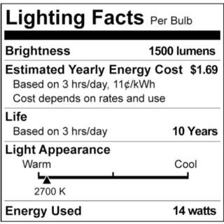 Philips 100-Watt Equivalent A19 Non-Dimmable E26 LED Light Bulb Soft White 2700K (4-Pack) 565408