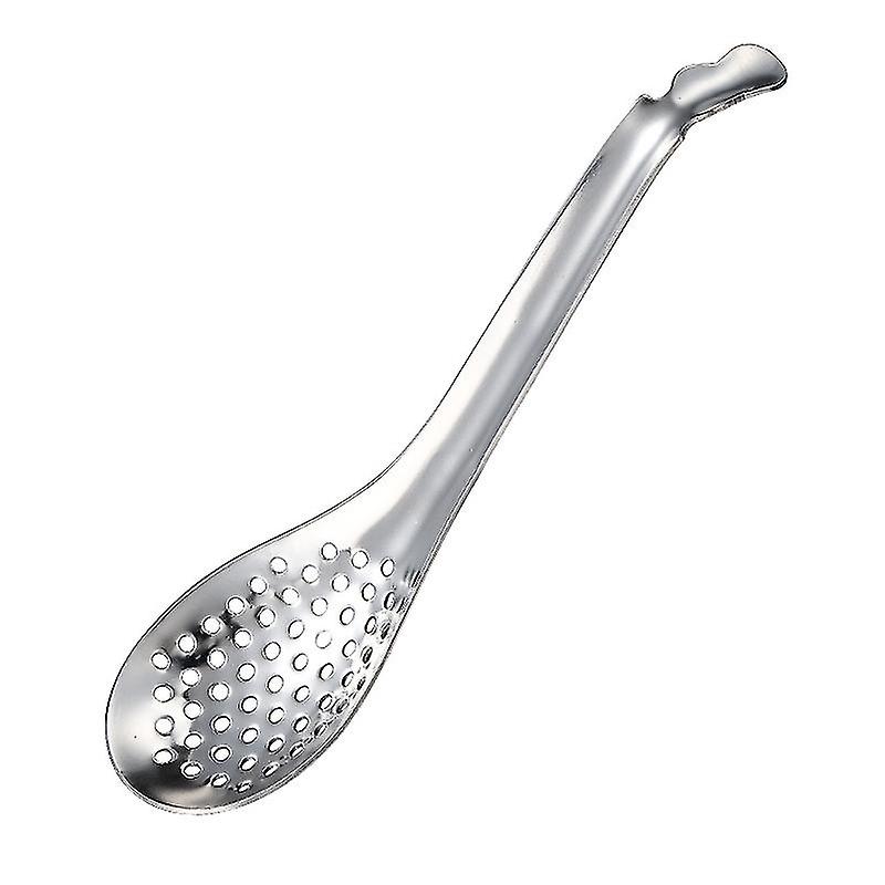 3 Pcs Spoons，small Slotted Spoons Stainless Steel Caviar Spoons Serving Spoon Kitchen Slotted Serving Spoons Strainer Spoon Molecular Spoon Perforated