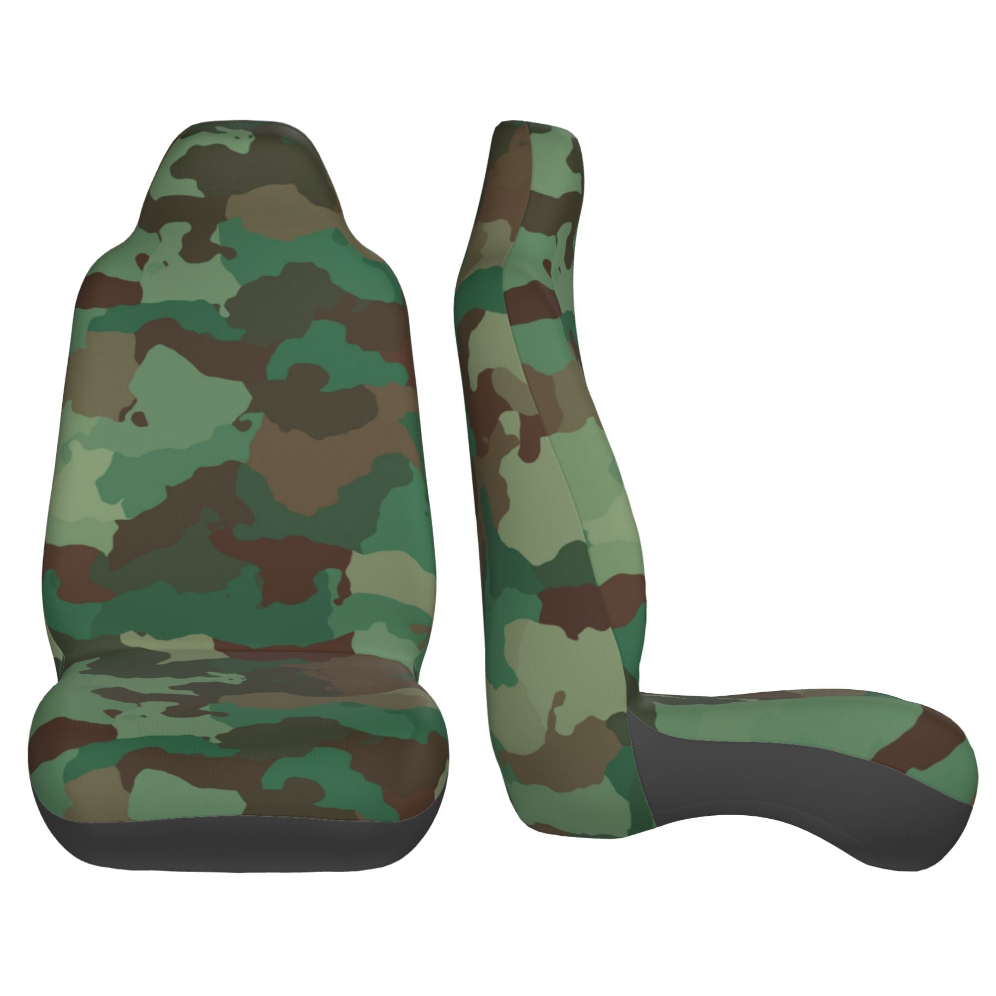 ZICANCN Car Seat Cover Green Camouflage Car Front Seat Covers Protectors ， Automotive Seat Covers for Cars Trucks Suv