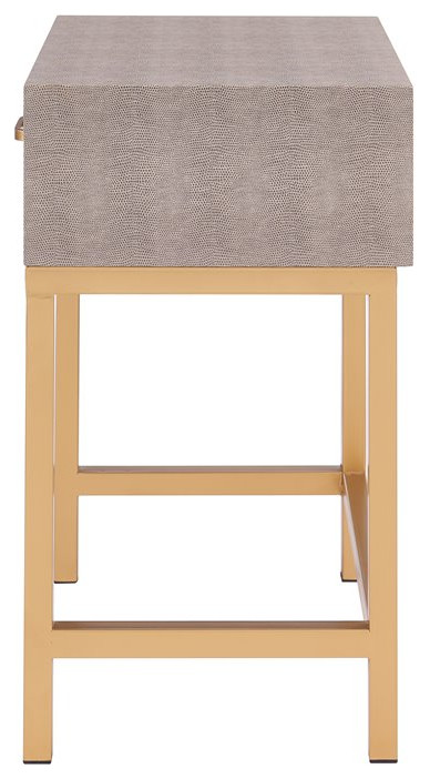 New Pacific Direct Durham 1 drawer Faux Shagreen End Table in Brown/Gray   Contemporary   Side Tables And End Tables   by VirVentures  Houzz