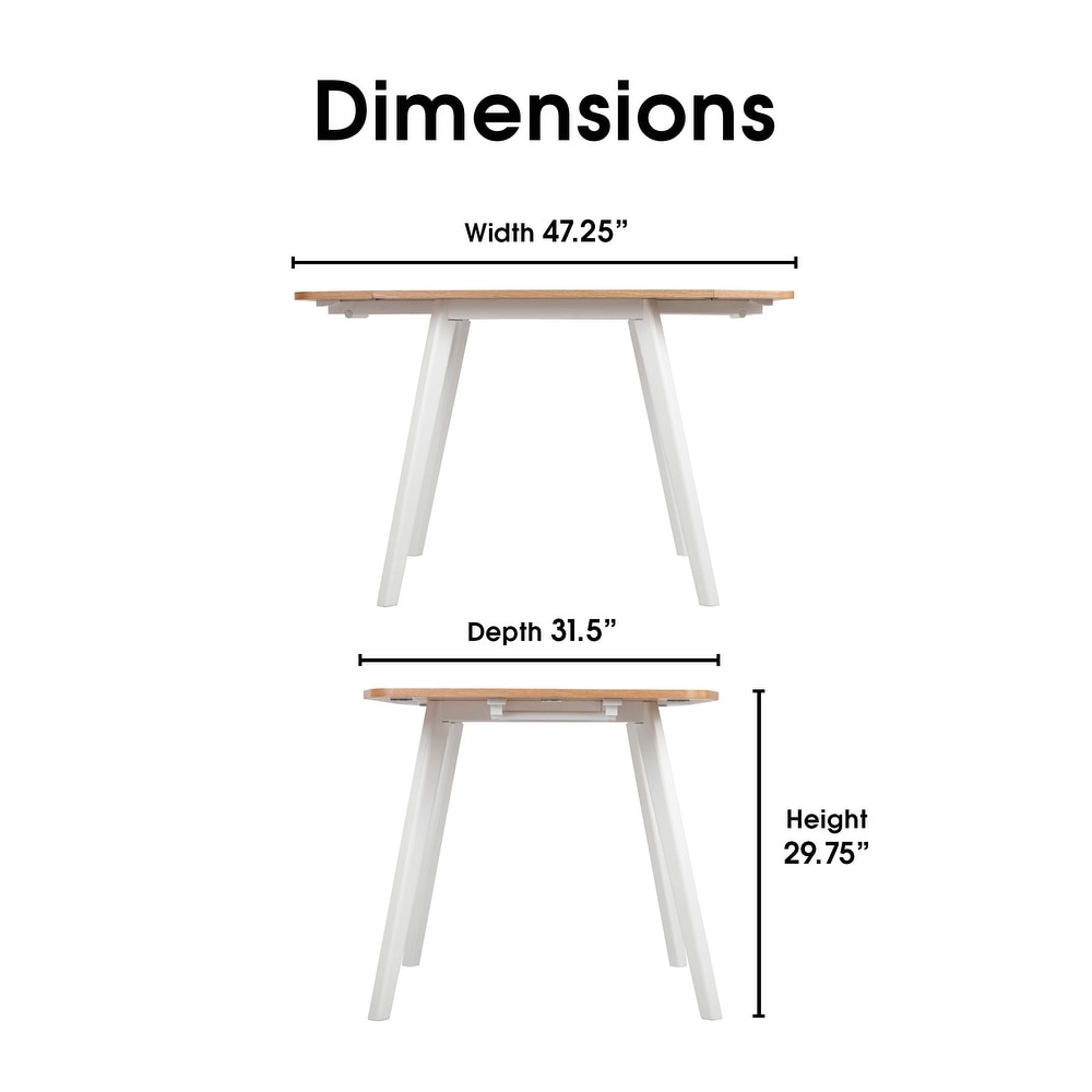 Universal Expert Abacus Extendable Dining Table  Modern Oak and White   Brown