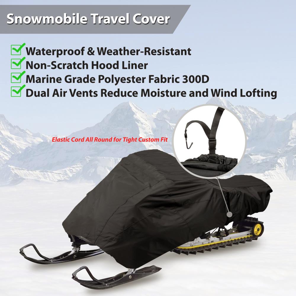 PYLE PCVSNM12 - Armor Shield Snowmobile Cover - Universal Cover for Snowmobile (Up to 113’’ inches)