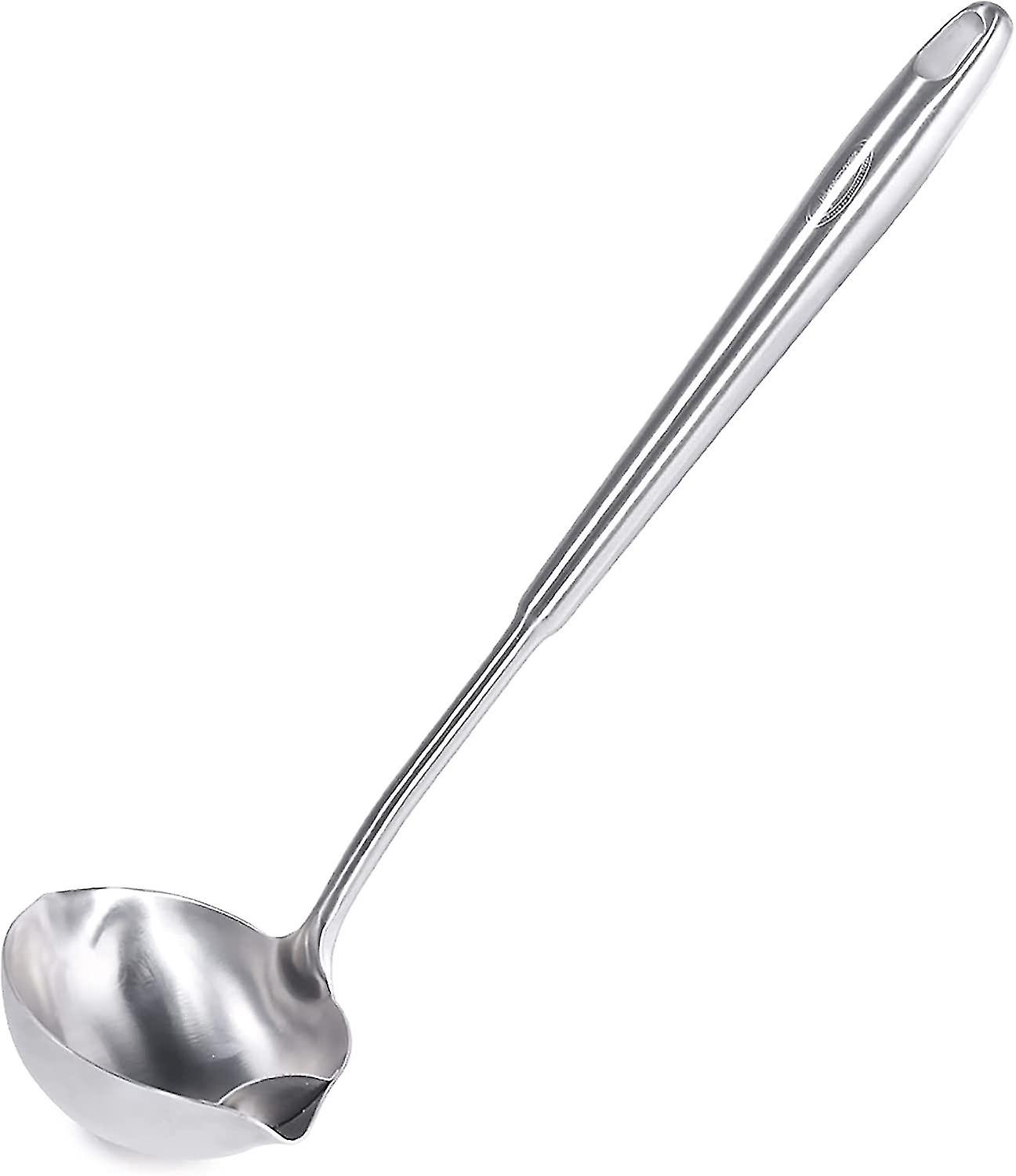 Ladle， Gravy Ladle Oil Skimmer Made Of 304 Stainless Steel， Ladle Ladle Skimmer Cooking Spoon Filter For Soups， Sauces， Stews And More