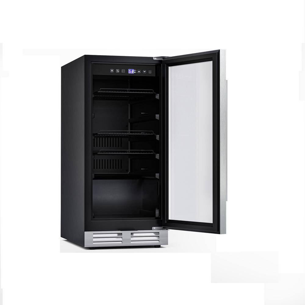 Gymax 15 in. 46-Bottle Wine and Refrigerator 100-Can Beverage Cooler Built-in Freestanding Beverage GYM09275