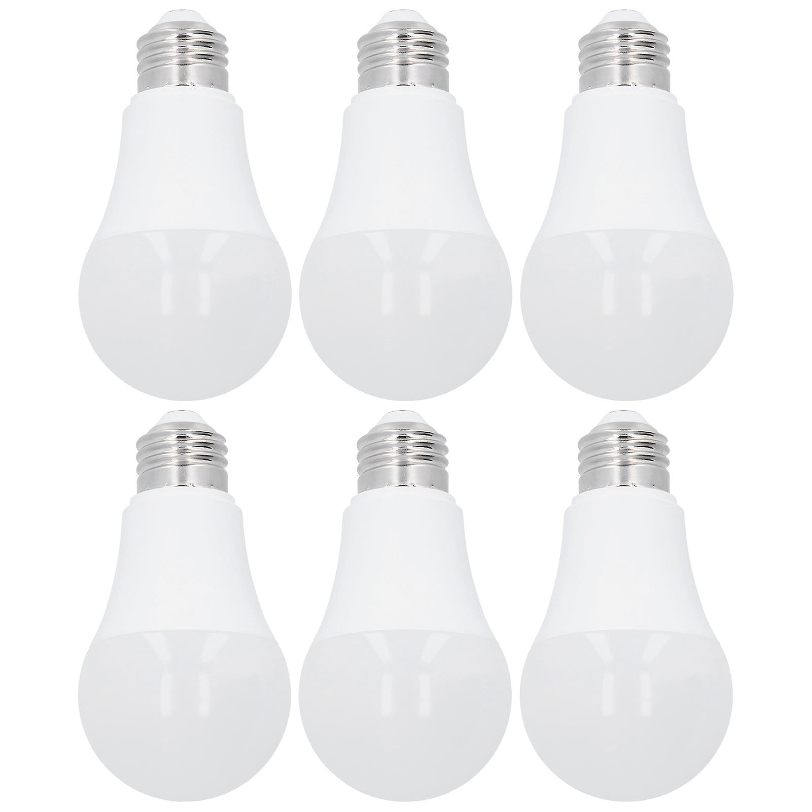 6pcs E27 Led Bulb 7w 6000k 600lm Light Bulb For Indoor Lighting 85265v Pure White Light