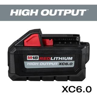 MW M18 18-Volt Lithium-Ion High Output Starter Kit with Two 6.0 Ah Battery and Charger 48-59-1862S