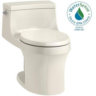 KOHLER San Souci 1-piece 1.28 GPF Single Flush Round Toilet in Biscuit K-4007-96