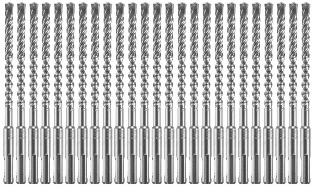 25 pc. 5/16 In. x 4 In. x 6 In. SDS-plus® Bulldog™ Xtreme Carbide Rotary Hammer Drill Bits