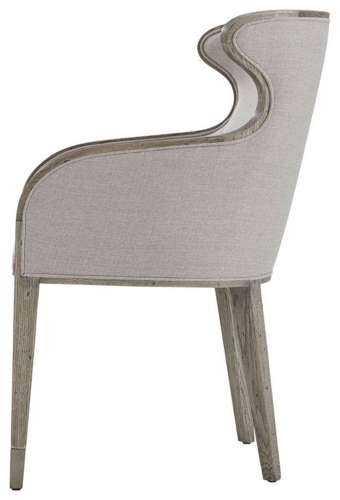 Modern Scoop Back Dining Chair Greyed Oak   Farmhouse   Dining Chairs   by English Georgian America  Houzz