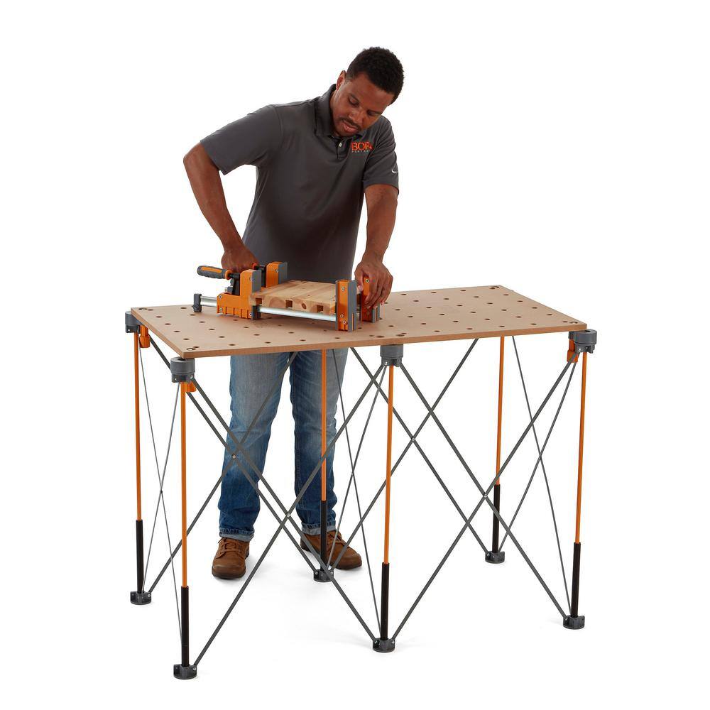 BORA 24 in. x 48 in. x 36 in. H Tall Steel Centipede Work Support Sawhorse CT6