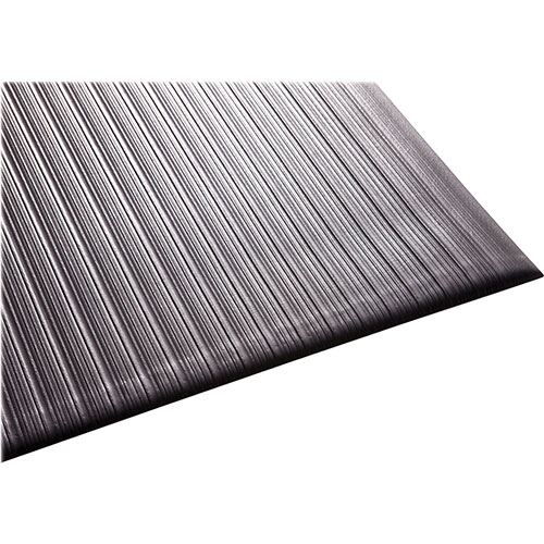 Genuine Joe Beveled Edge Vinyl Anti-Fatigue Mat | 3' x 12'， Black | GJO01710