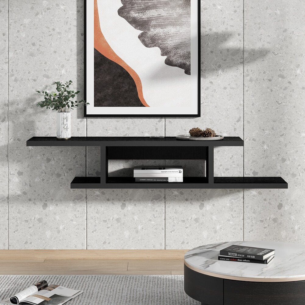 Floating Wall Mounted TV Stand Component Shelf   49.7