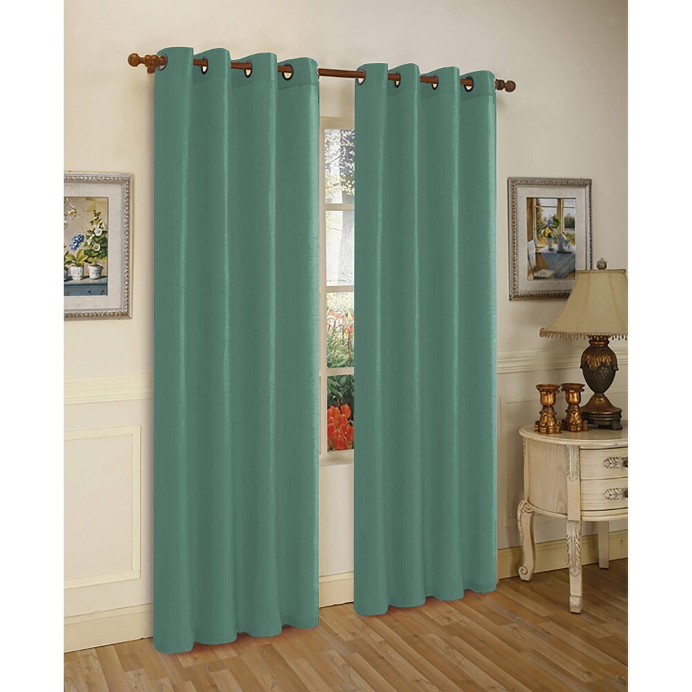 Mira Faux Silk Grommet Window Panel  55x84 Inches