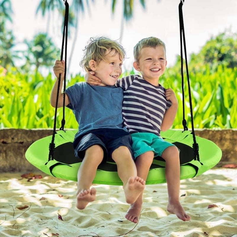 40 Inch Flying Saucer Tree Swing for Kids Adults