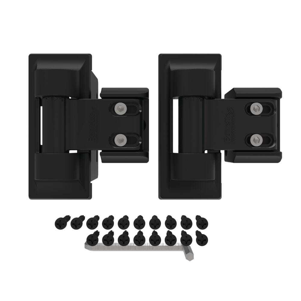 Barrette Outdoor Living 3.875 in. x 4.812 in. Stainless Light Duty Gate Hinge (2-Pack) 73014252