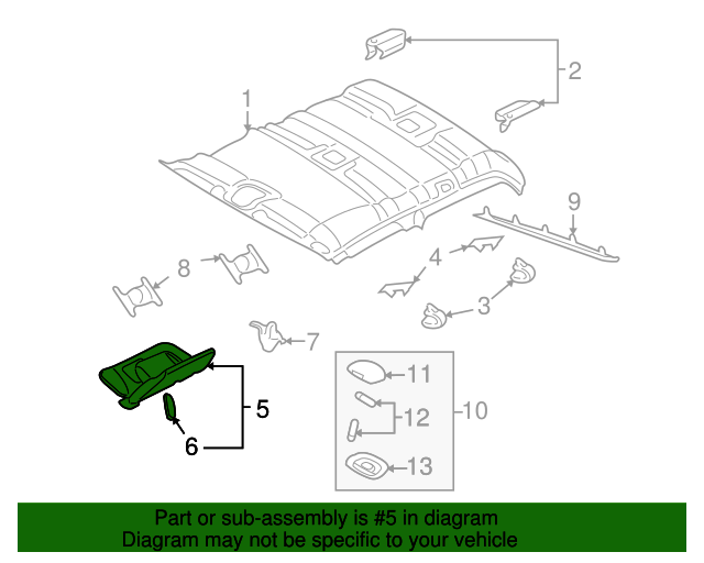 Genuine OE Ford Sun-Visor - 7L2Z-7804105-GA