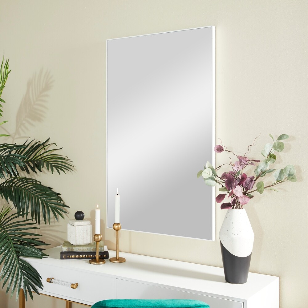 Contemporary Rectangular Wall Mirror   Multiple Finishes and Sizes