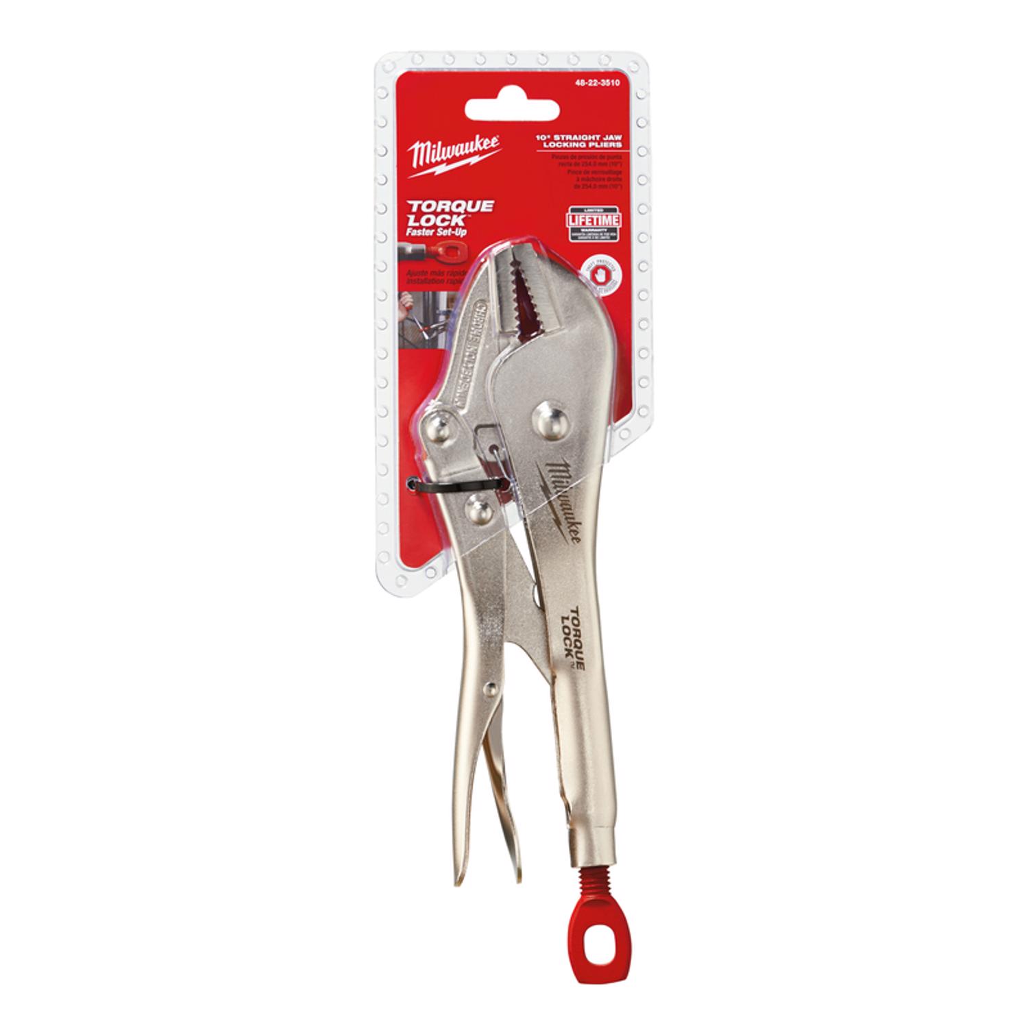 MW Torque Lock 10 in. Forged Alloy Steel Straight Jaw Pliers