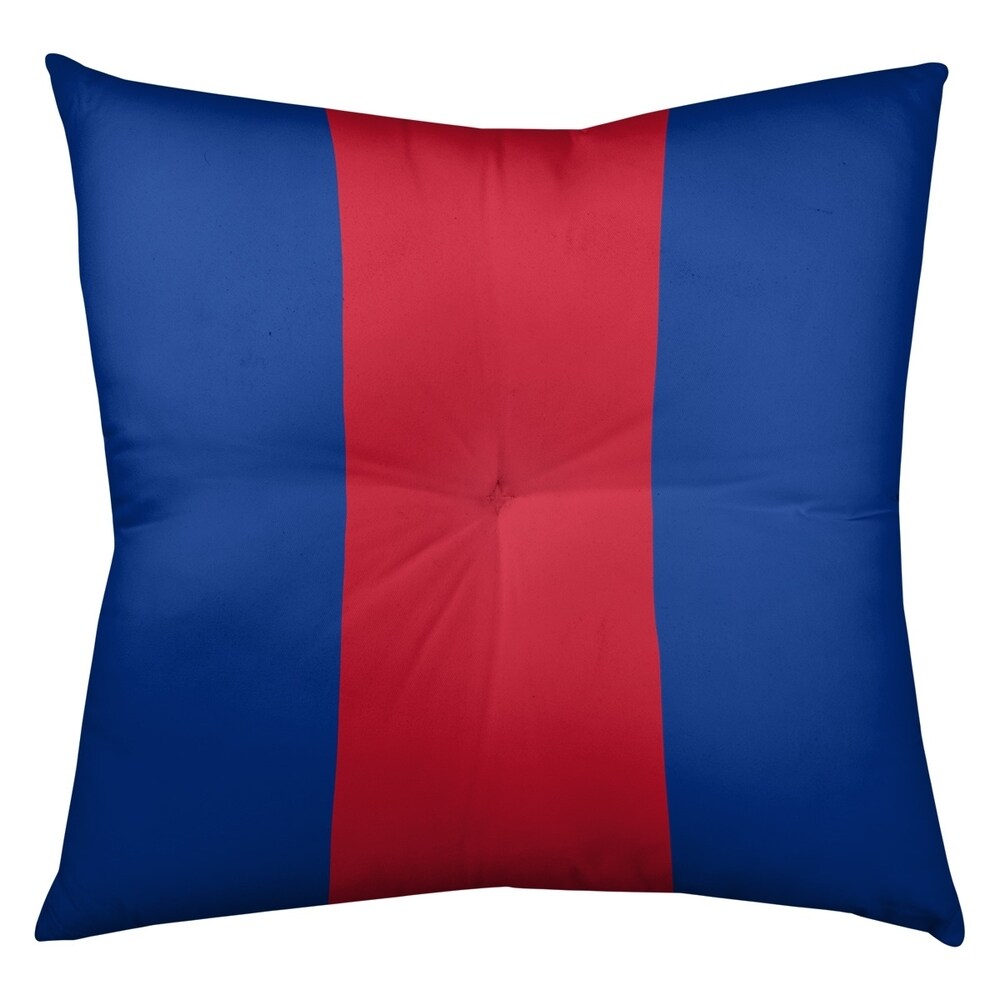 New England New England Throwback Football Stripes Floor Pillow   Square Tufted