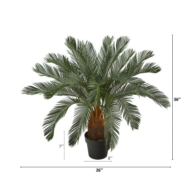 Nearly Natural 3-ft Cycas Artificial Tree