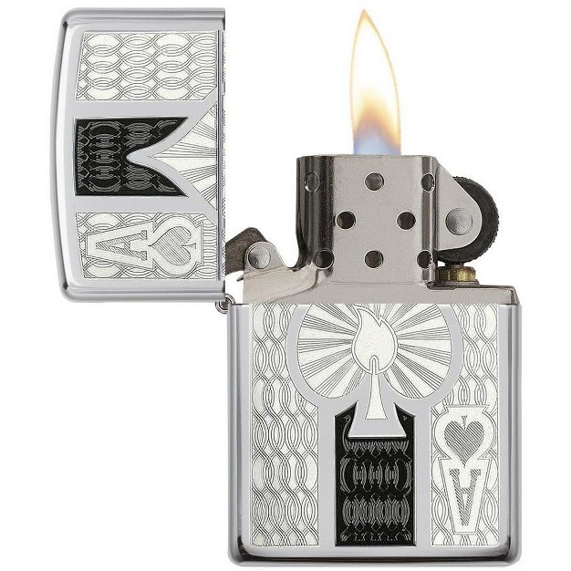 Zippo Intricate Spade Design Windproof Lighter