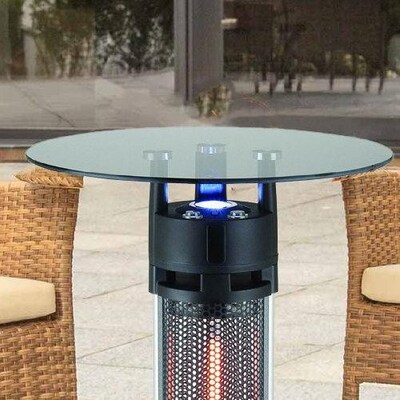 EnerG+ 1400W Electric Infrared Bistro Table Patio Heater With LED Light