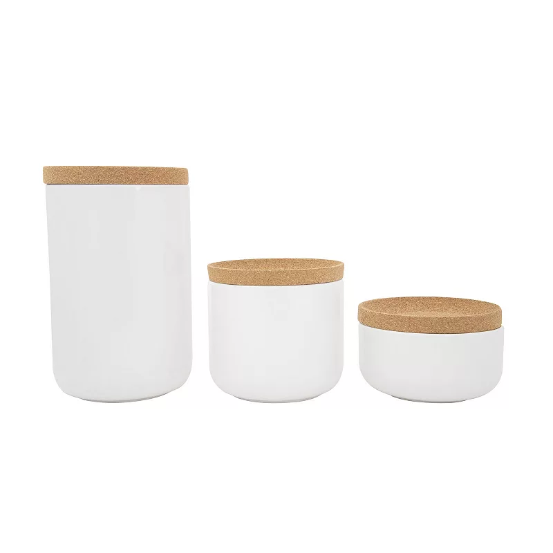 Kamenstein 3-pc. Ceramic and Cork Canister Set