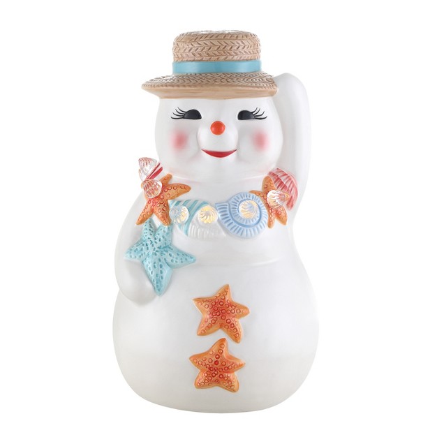 Ceramic Beach Snowman