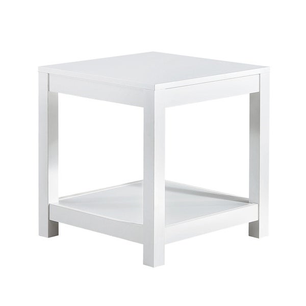 Side Table with Storage Shelve