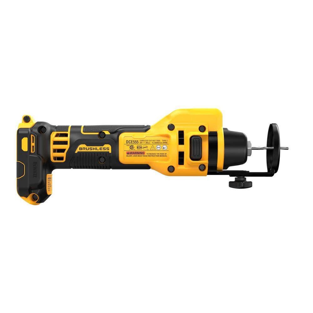 DW XR 20V Lithium-Ion Cordless Rotary Drywall Cut-Out Tool (Tool Only) DCE555B