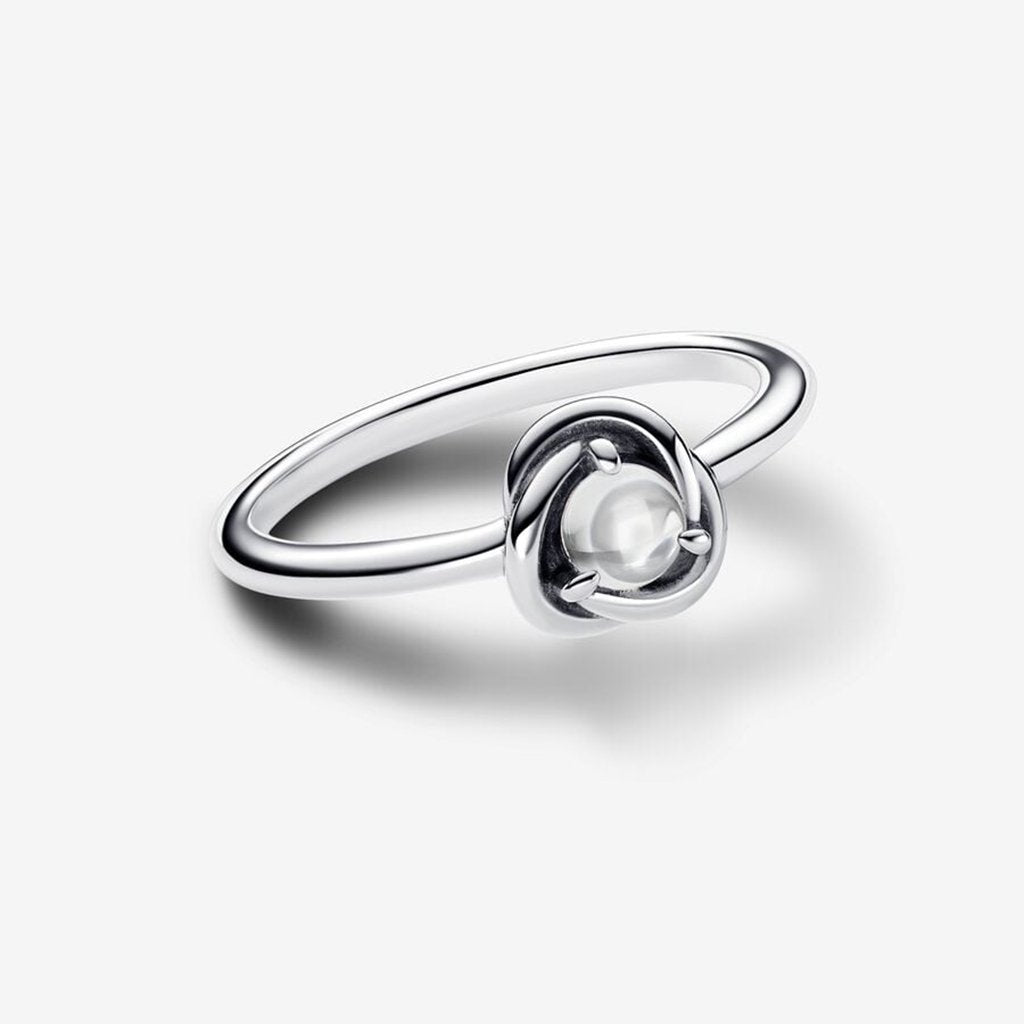 PANDORA  April Clear Eternity Circle Ring - Clear