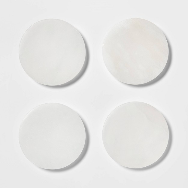 4pk Marble Alabaster Coasters