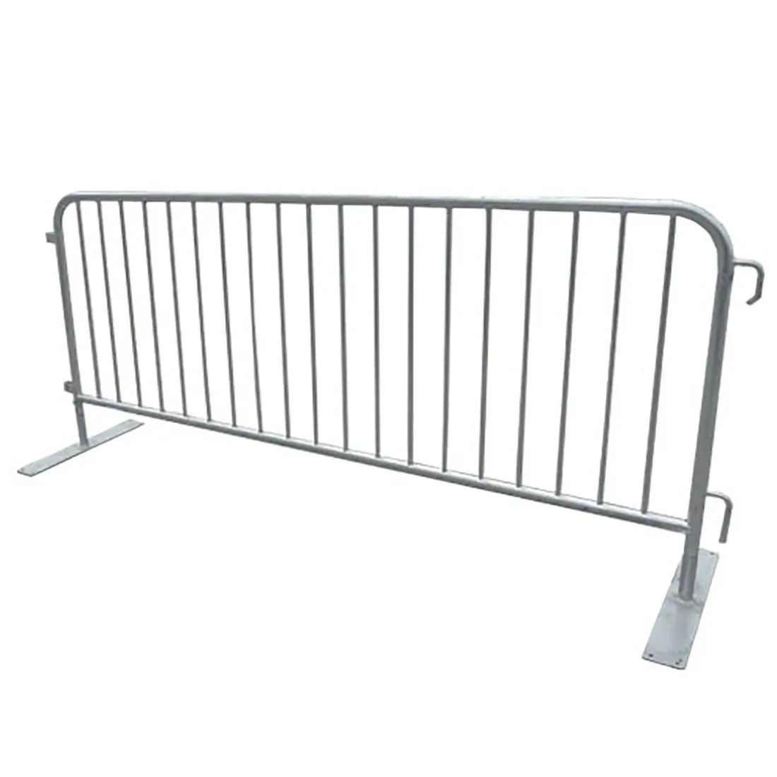 Factory supply heavy duty 8.5 ft green queue steel crowd control pedestrian wall barricades barrier