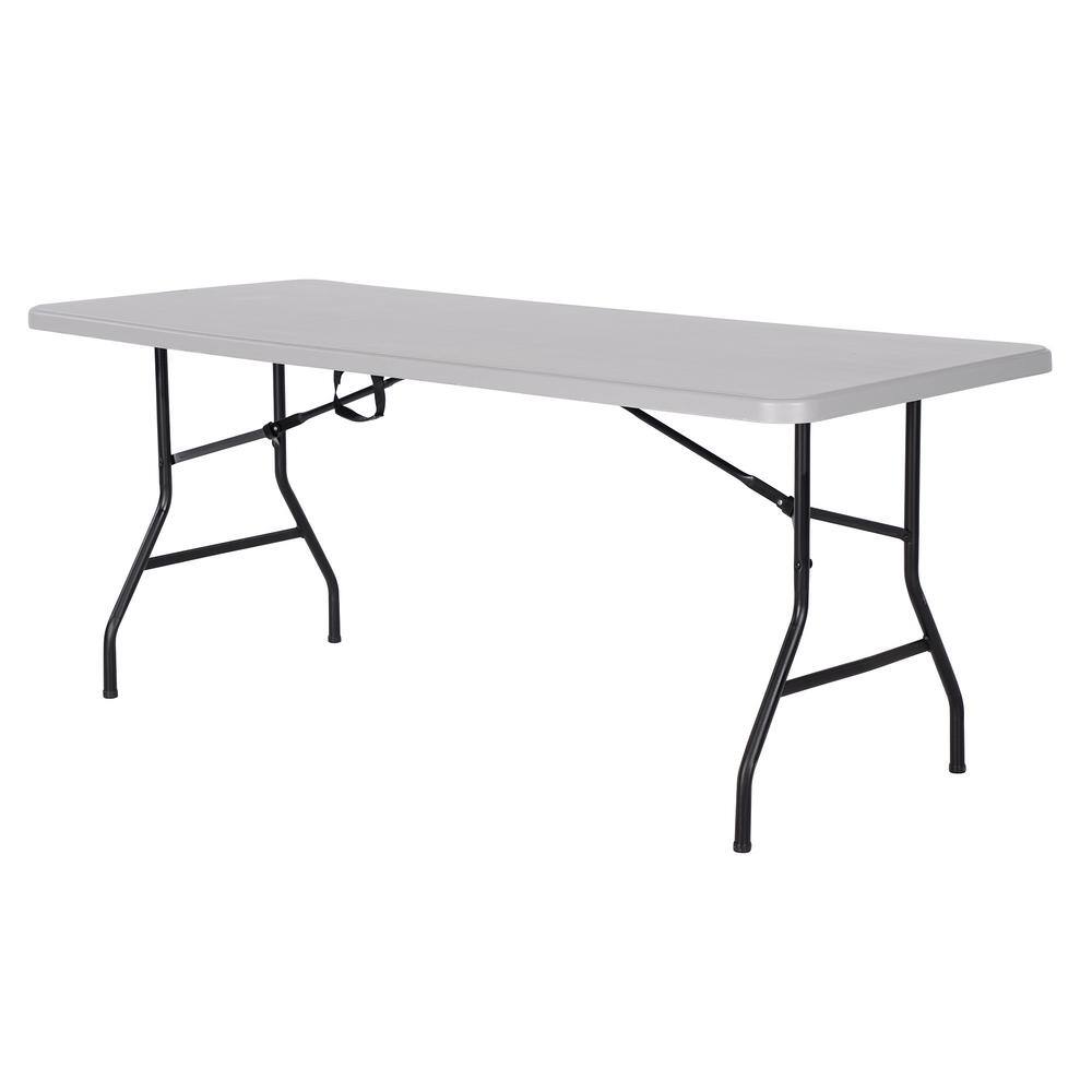 PEAKFORM 6 ft. Gray Plastic Top Folding Table 80919