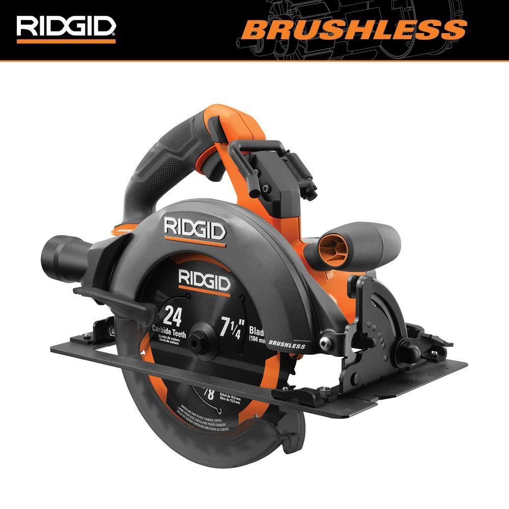 RIDGID 18V Brushless Cordless 7-14 in. Circular Saw (Tool Only) R8657B