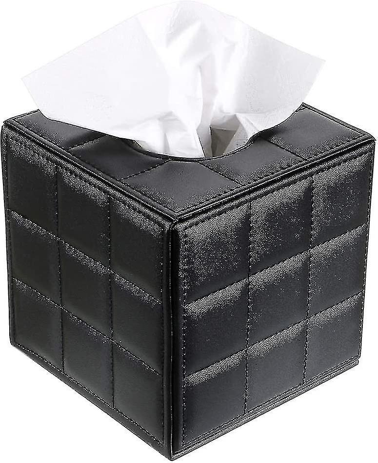 Elegant Pu Leather Tissue Box Holder， Square Napkin Holder， Pumping Paper Case Dispenser， Tissue Hol