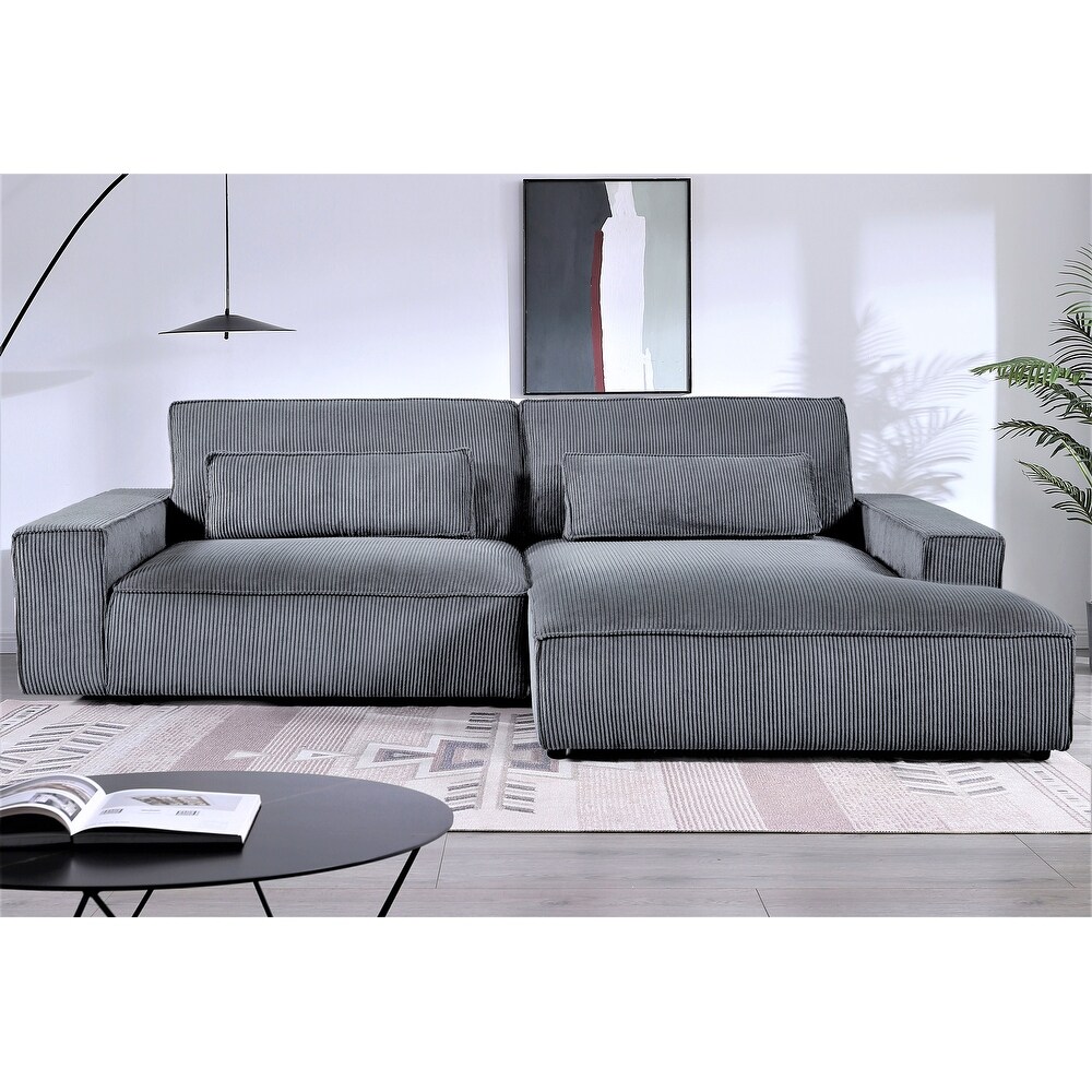 US Pride Furniture 105.52''W Oversized Faing Chaise Sectional Sofa