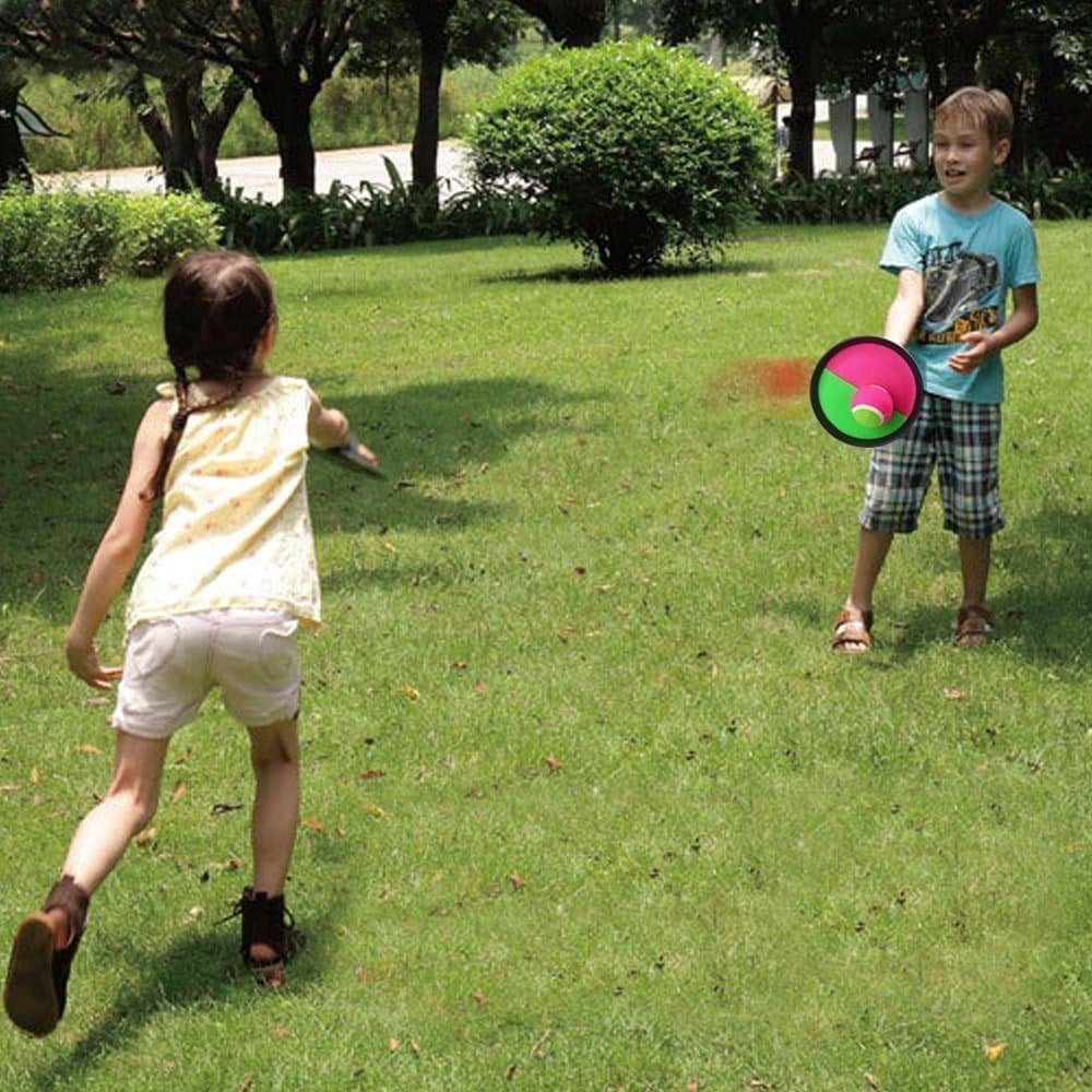 Auchen Toss and Catch Ball Game with Disc Paddles， Paddle Tennis Toy With tow ball Throwing Sport Toy， Geat famaily game in Indoor Or Outdoor Beach， Lawn or Backyard