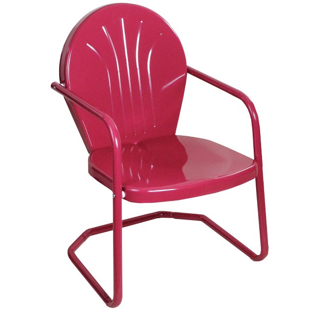 Northlight 34 inch Outdoor Retro Tulip Armchair Pink